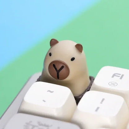 Capybara Keycap Animal Artisan Keyboard Cap Resin Custom Keycaps for Mechanical Keyboard Accessories Cute Point Keycap