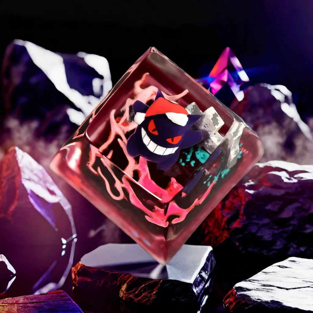 Keycaps Gengar Mewtwo Cross Shaft Pikachu Journeys Keycap New Stereo Cute Illustration Mechanical Keyboard Resin Keycap