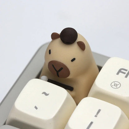 Capybara Keycap Animal Artisan Keyboard Cap Resin Custom Keycaps for Mechanical Keyboard Accessories Cute Point Keycap