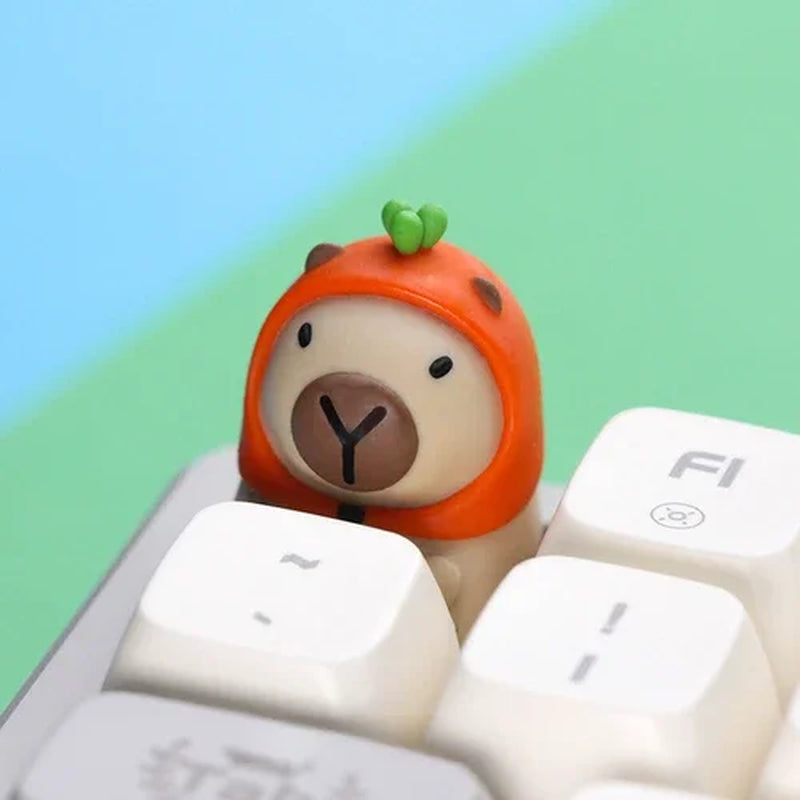 Capybara Keycap Animal Artisan Keyboard Cap Resin Custom Keycaps for Mechanical Keyboard Accessories Cute Point Keycap