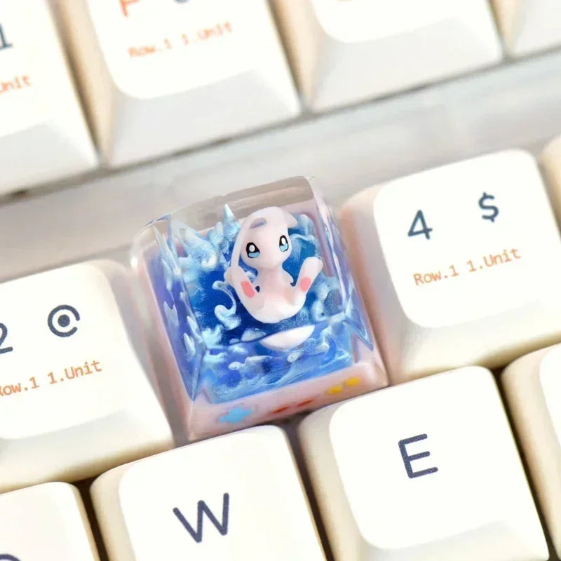 Keycaps Gengar Mewtwo Cross Shaft Pikachu Journeys Keycap New Stereo Cute Illustration Mechanical Keyboard Resin Keycap