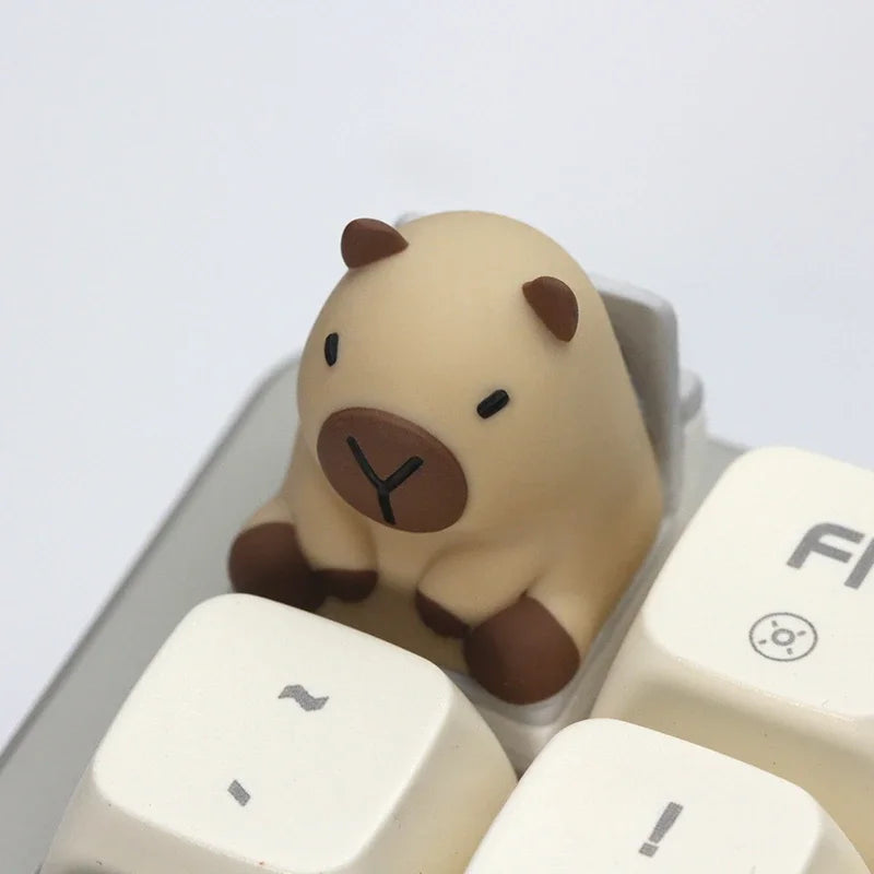 Capybara Keycap Animal Artisan Keyboard Cap Resin Custom Keycaps for Mechanical Keyboard Accessories Cute Point Keycap