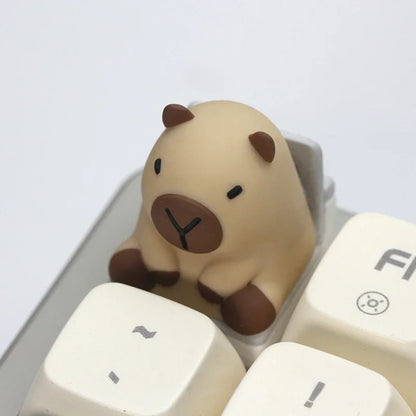 Capybara Keycap Animal Artisan Keyboard Cap Resin Custom Keycaps for Mechanical Keyboard Accessories Cute Point Keycap