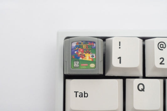 Super Mario 64 Cartridge Keycap: N64 Handmade Resin Artisan Keycap