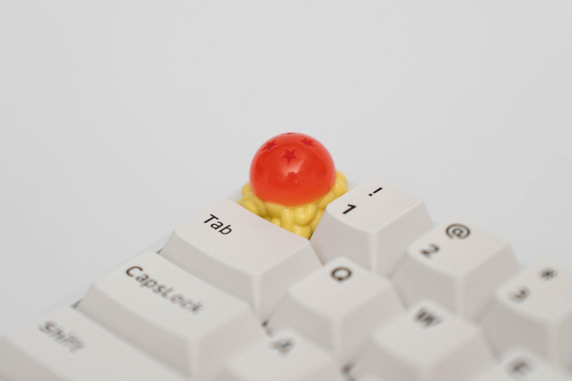 Dragon Ball on Nimbus Cloud Keycap: Handmade Resin Artisan Keycap